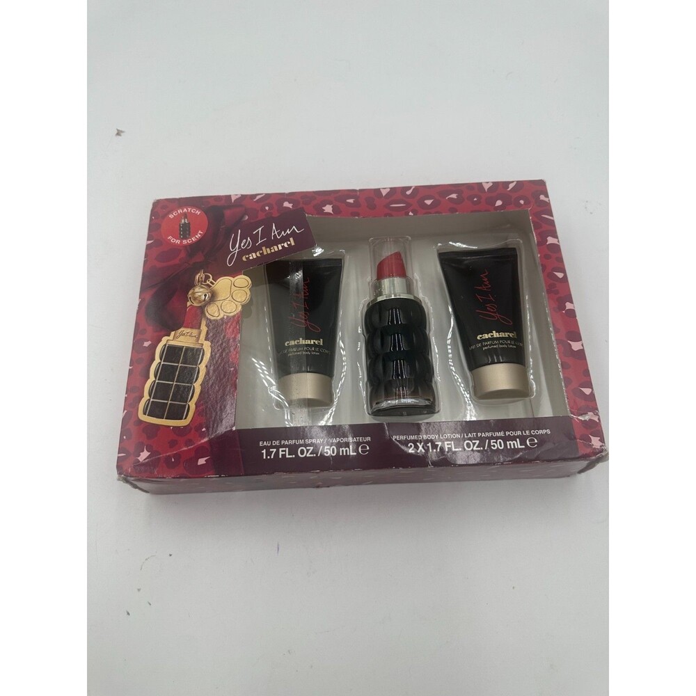 Cacharel Yes I Am Gift Set for Women Eau de Parfum Spray Perfume 1.7 Fl. Oz